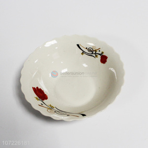 Reasonable price round decal ceramic bowl ceramic dinnerware for restaurant