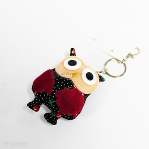 Hot sale stuffed owl key chain women bag pendant