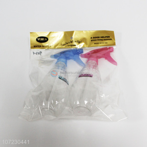 Good Quality 2 Pieces Plastic Transparent Spray Bottle Set