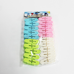 China supplier 20pcs plastic clothes pegs wholesale