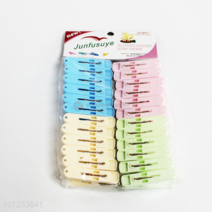 Popular design 24pcs plastic clothespin for promotions