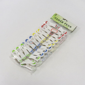 Wholesale 24pcs multi-purpose plastic laundry big clothes peg for household