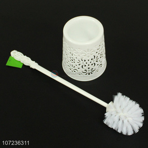 Cheap wholesale bathroom tools hollow toilet cleaning brush set