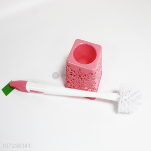 Factory supply toilet cleaning brush set with toilet holder