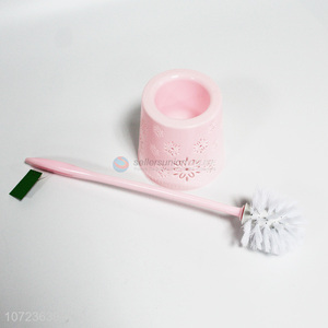 China factory fashionable long hand toilet cleaning brush with holder