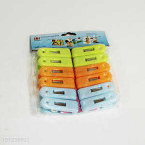 Good Quality 12 Pieces Household Colorful Plastic Clothes Pegs