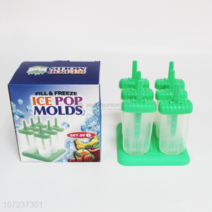 Wholesale 6 Pieces Plastic Ice Sucker Mold Set