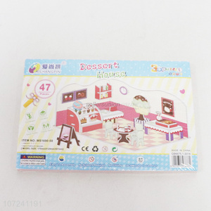 Latest arrival 3D dessert house puzzle kids educational toy