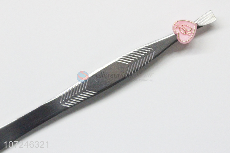 High Quality Peach Heart Design Eyebrow Tweezers