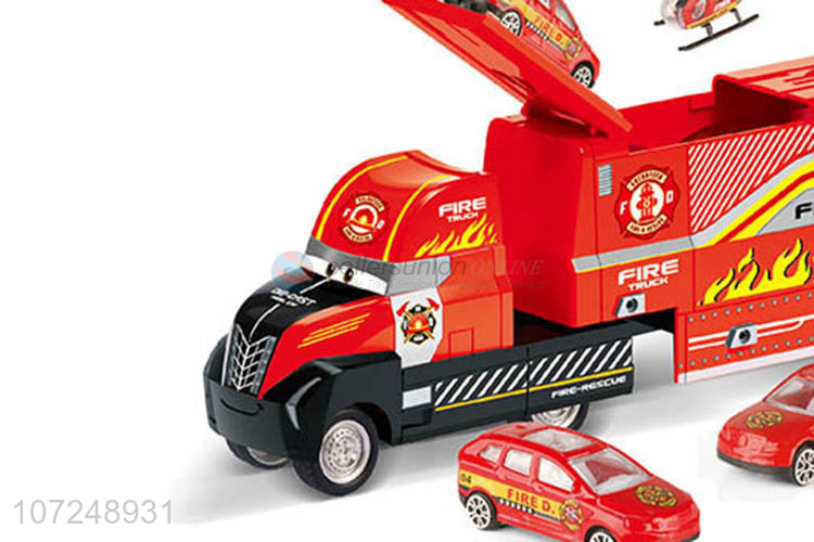 Premium products die-cast fire rescure truck model toys inertia car toys