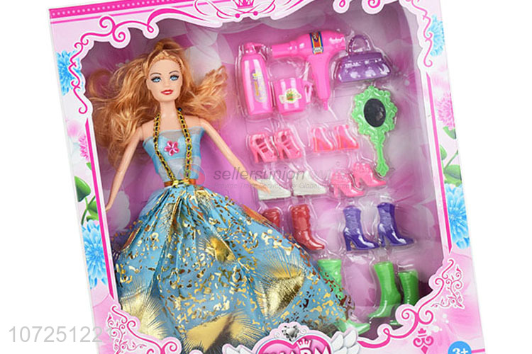 Hot Sale Fashion Girls Doll With Shoes Set Toy