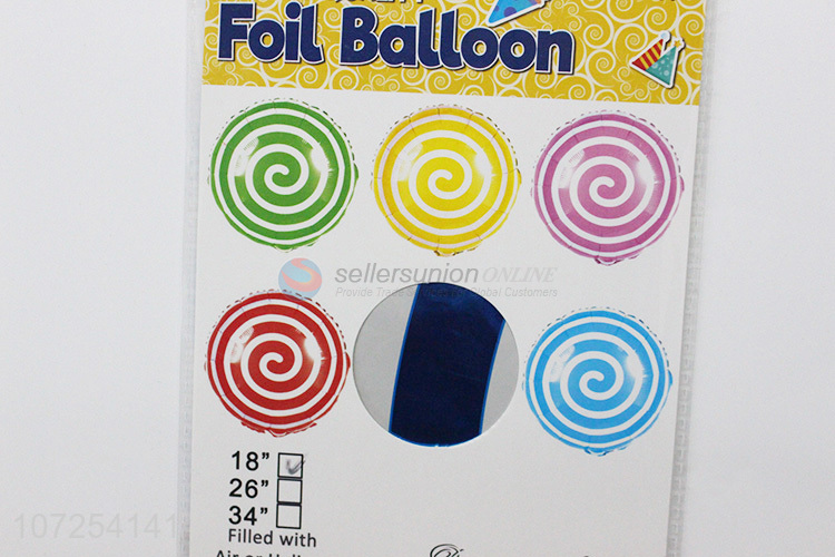 Latest design exquisite round foil balloon for birthday party decoration