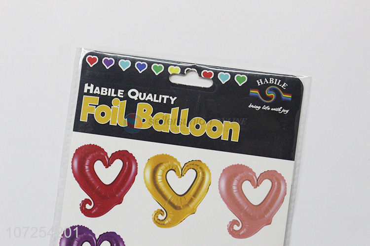 Factory direct sale hollow heart foil balloon for birthday party decoration