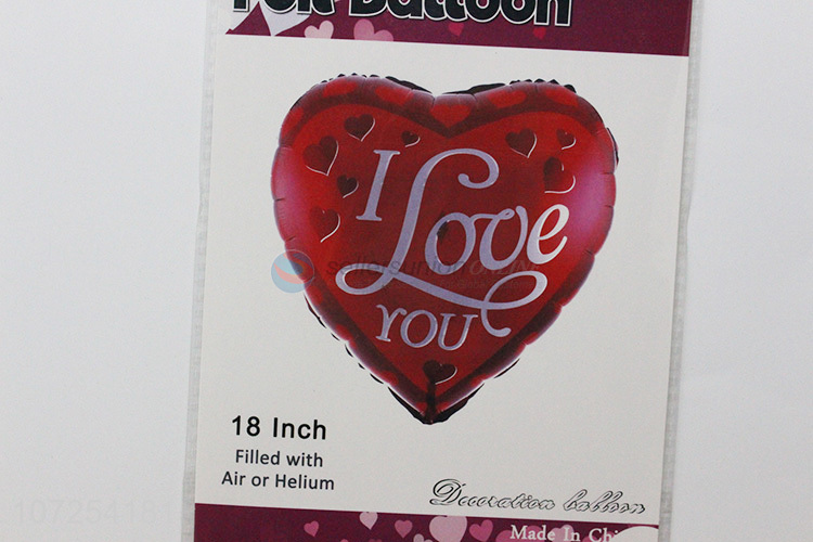 Promotional cheap decorative heart helium balloon foil balloons party supplies