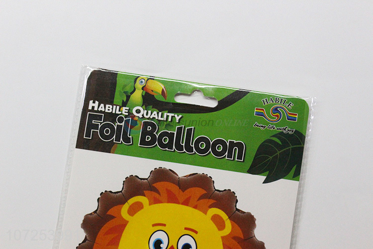 Latest style kids toys cartoon lion shape aluminum foil balloon