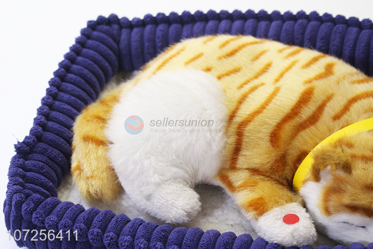 Best Quality Breathing Cat Simulation Animal Toy