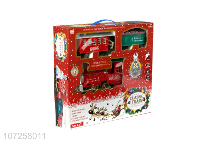 China maker kids toys battery operated Christmas train set with track