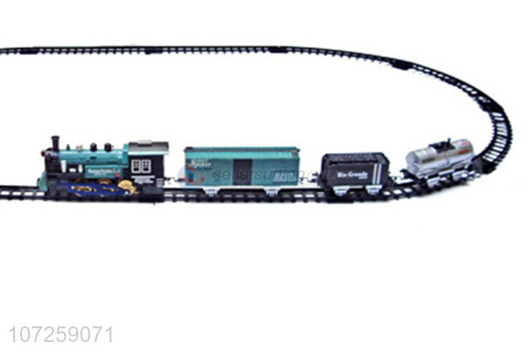 Excellent quality boys railway toy train battery operated train set