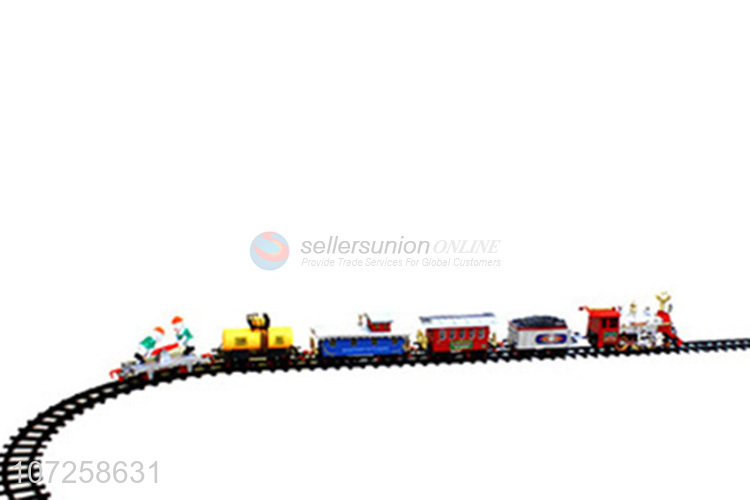 Good quality battery operated train set toy electric plastic toys