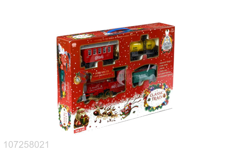 Best sale plastic track toys battery operated toy Christmas train for kids