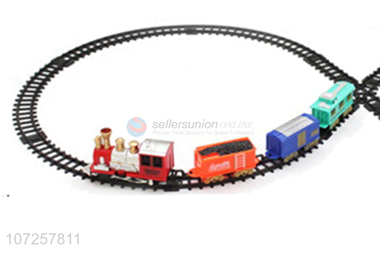 Competitive price plastic railway set toy battery operated toy train