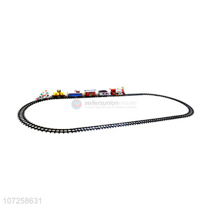 Good quality battery operated train set toy electric plastic toys