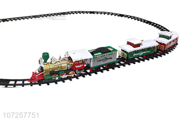 New arrival boys railway toy train battery operated Christmas train set