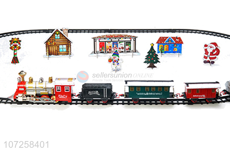 Wholesale popular electric battery operated mini plastic Christmas train set