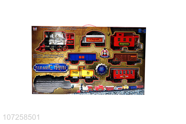 China maker plastic track toys battery operated toy train for kids