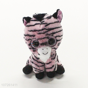 Latest arrival handmade plush zebra toy cartoon animal toy