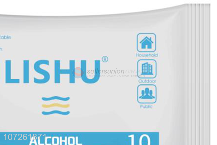 Premium products 10 sheets alcohol free anti-bacterial wash free hand disinfectant wipes