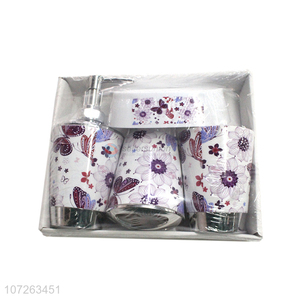 Top Selling 4Pcs Bathroom Supplies Plastic Packaging Bottle Set