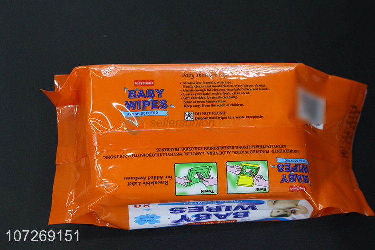 Direct Price 80Pcs Fresh Scented Wet Wipes Best Baby Wipes