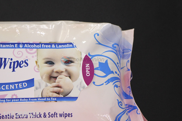 Premium Quality Soft Baby Wipes 80Pcs Gentle Extra Thick Cleaning Wipes