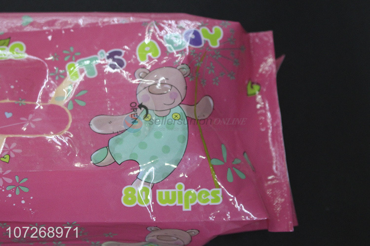 Direct Price 80Pcs Cleaning Use Wipes Cute Cartoon Baby Wipes