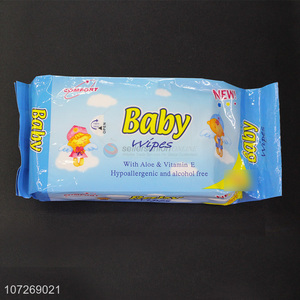 Cheap Hypoallergenic Alcohol Free Baby Wipes 80Pcs Cleaning Wipes