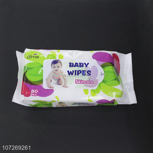 Direct Price 80Pcs Cleaning Use Wipes Cute Cartoon Baby Wipes