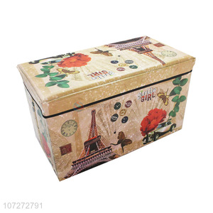 China manufacturer European style storage stool fashion storage ottoman