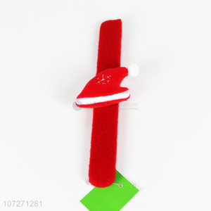 Suitable price Christmas gifts kids Christmas hat slap bracelet