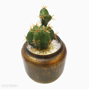 New style mini artificial cactus bonsai for office decoration