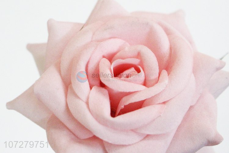 Bottom price wedding decoration artificial rose flower silk cloth flower