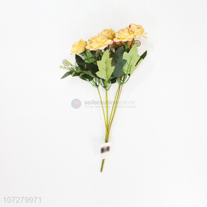 Top supplier 6 heads artificial rose beautiful silk cloth flowers