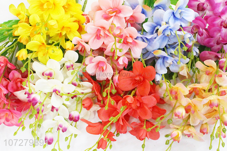 New arrival room decoration artificial orchid silk cloth flower