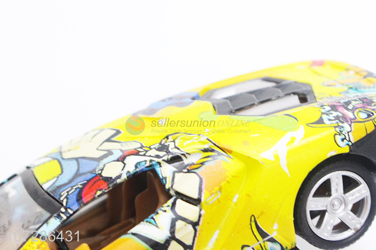 Cartoon Printing Alloy Car Model Toy Vehicle