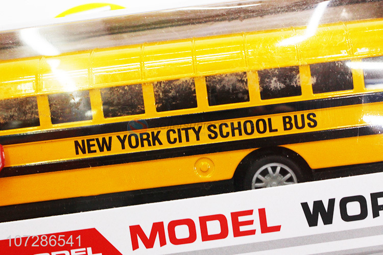 Best Sale 1:16 Scale Alloy Simulation School Bus Toy Vehicle