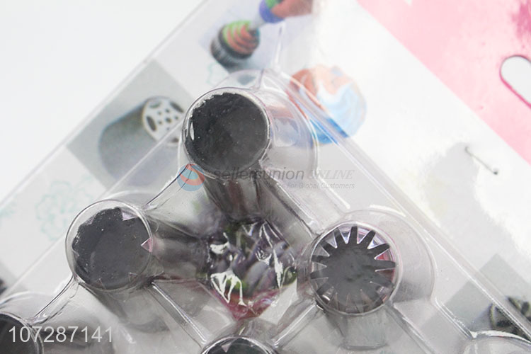 Low price 9pcs icing piping nozzles cake decorating nozzles