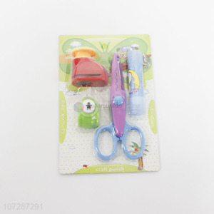 Wholesale 4 Pieces DIY Paper Craft Punch With Scissor Set