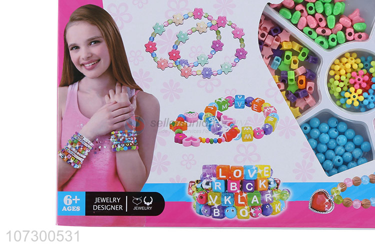 Hot Selling Diy Kids Crafts Kids Beads Jewelry Set Toy For Girls