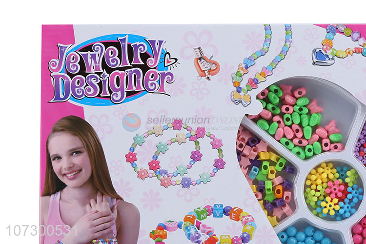 Hot Selling Diy Kids Crafts Kids Beads Jewelry Set Toy For Girls