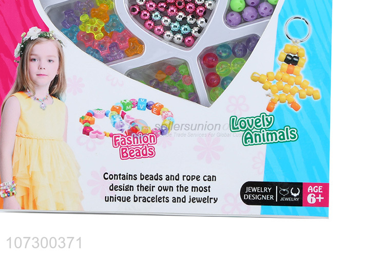 High Sales Colorful Plastic Diy Beaded Jewelry Fashion Girls Beauty Play Set Toys